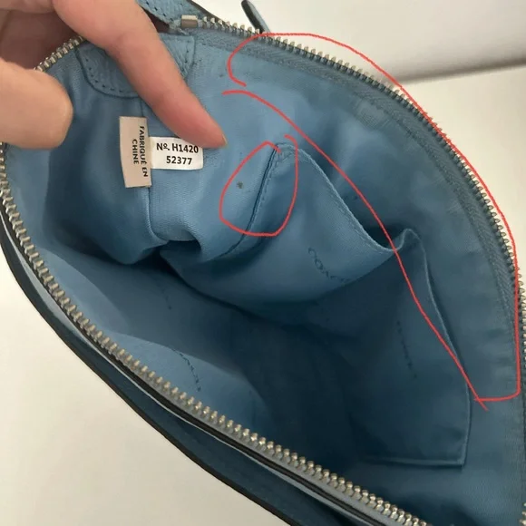 Coach Light Blue Crossbody Bag - Picture 4 of 5